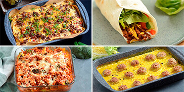 Fantastisk kombination af tærte, frikadeller og wraps, der sørger for at forkæle smagsløgene