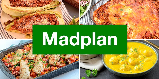 Madplan med boller i karry og få kalorier