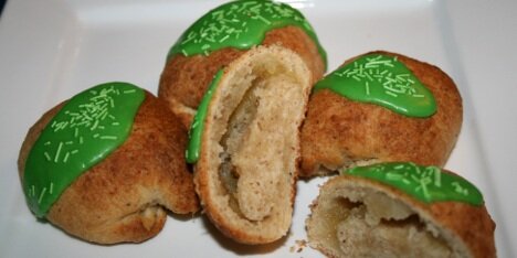 Her ses æblefyldet.