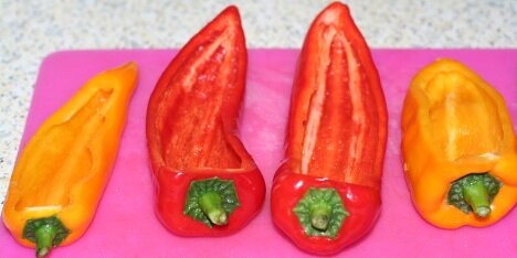 Peberfrugterne udhules.