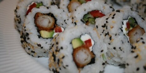 Her er rullerne med tempurarejer.