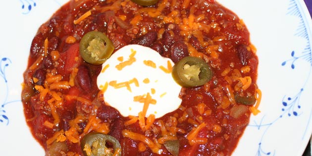 Kulørt, mexicansk chili con carne er en fryd for øjet.