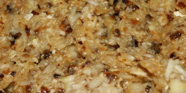 Fyld til anden svitset i smør.