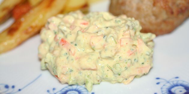 Sund remoulade med skyr og en god, grov konsistens.