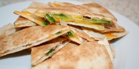 Quesadillas, Tortillas ostefyld