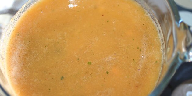 Juice med en fin farve og lækker konsistens.