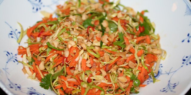Orientalsk inspireret coleslaw.