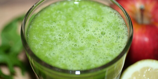 Helt tæt på rucolajuicen.