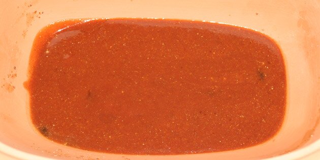 BBQ saucen i stegesoen.