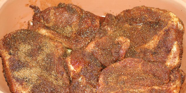 Nakkekoteletter med rub.