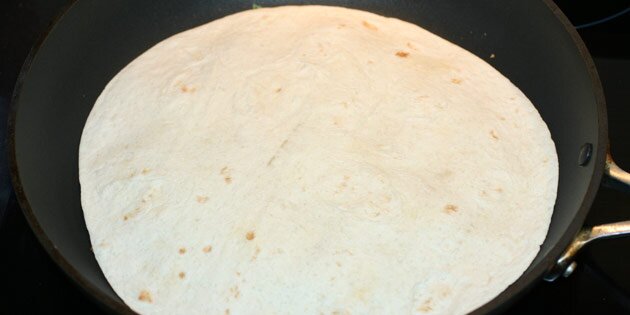 En tortilla på toppen.