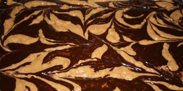 Peanutbutter giver både farve, smag og mønster