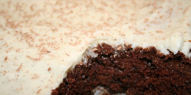 Fugtig og intens chokoladekage med den skønne søde smag af bananer