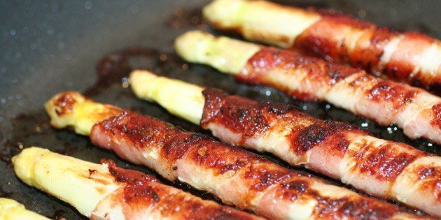 Pelagic kaldenavn rig Hvide asparges med bacon