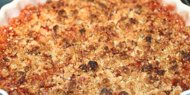 Helt tæt på den lækre crumble.