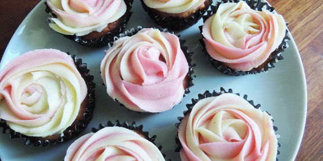 Ef fad med hindbærcupcakes