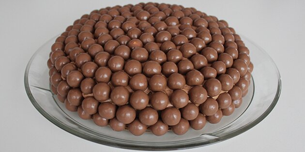 Den færdige og flotte Maltesers kage. 