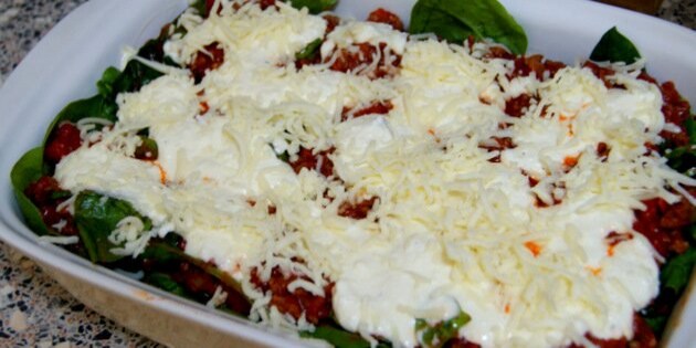 Den fantastiske lasagne er klar til at komme i ovnen