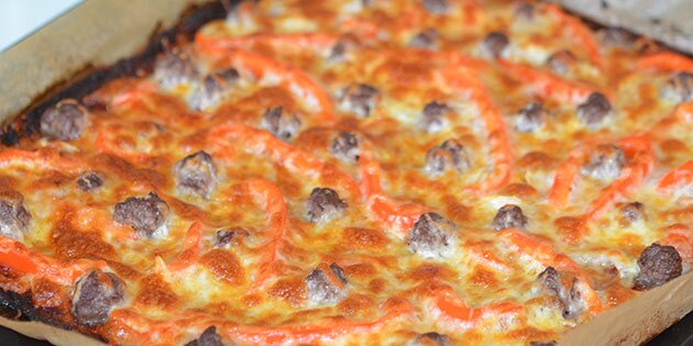 Den færdige gulerodspizza.