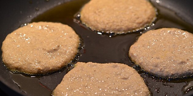 Jeg lavede dem i samme størrelse som amerikanske pandekager.