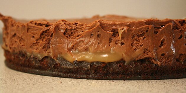 En kage, der både imponerer smags- og synsmæssigt.