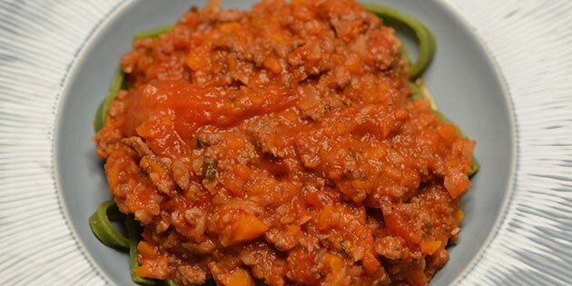 Kødsovsen fra en anden vinkel.