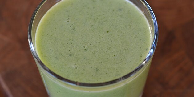 Et glas friskpresset juice.