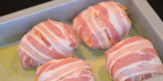 Så er fadet klar til at komme i ovnen.