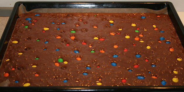Her kan man rigtig se de lækre M&M's.