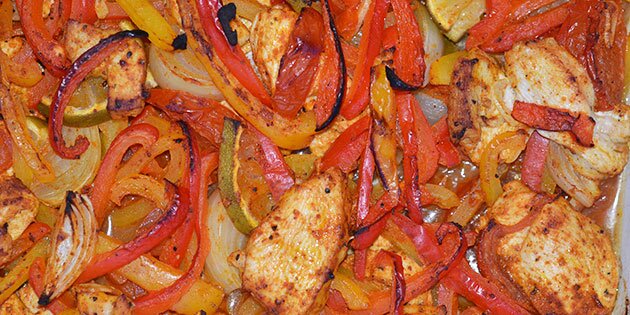 Fantastisk fajitas med kylling.