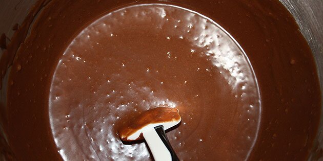 En kage med masser af chokolade