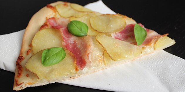 Mega god hjemmelavet pizza uden tomatsauce.