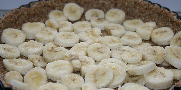 Fyldt med skiveskåret banan