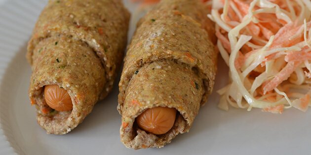 Server f.eks. med råkost, broccoli eller andre grøntsager.