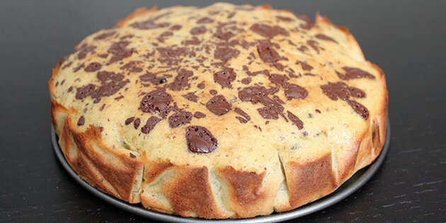 Lækker banankage med chokolade, der er super nem at lave.