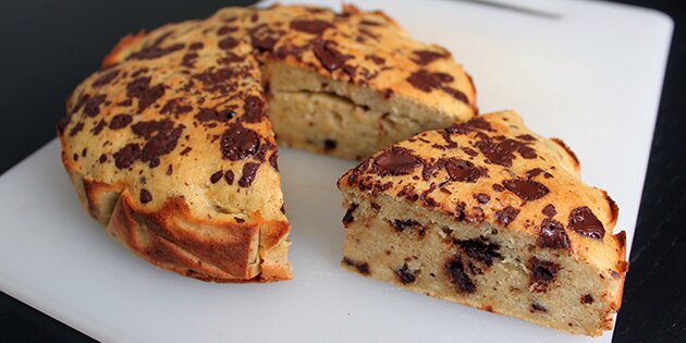 Den lækre kage er klar til at blive spist.