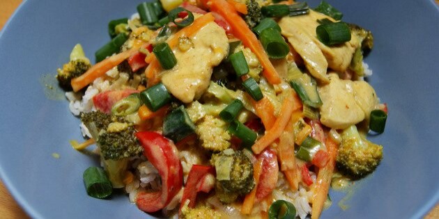 Retten kan evt. serveres med kogte ris