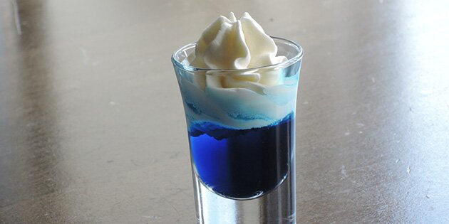 Gotfred er betegnelsen for et blåt shot med gin og flødeskum
