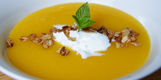 Kold mangosuppe - lækker dessert