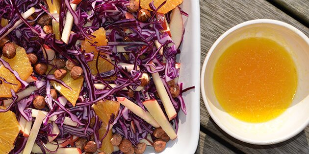 Salaten kan laves med og uden mynte