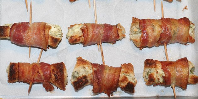 Sprød og lækker bacon og cremet flødeost - det er en god kombination.