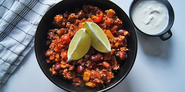 Super god chili sin carne, der smager fantastisk og endda er vegansk