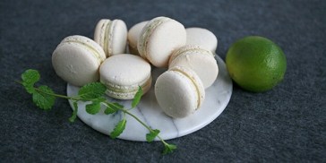 Flotte macarons der smager af mojito.