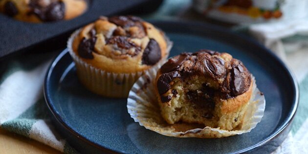 Nutellaen gemmer sig i små lommer i kagerne.
