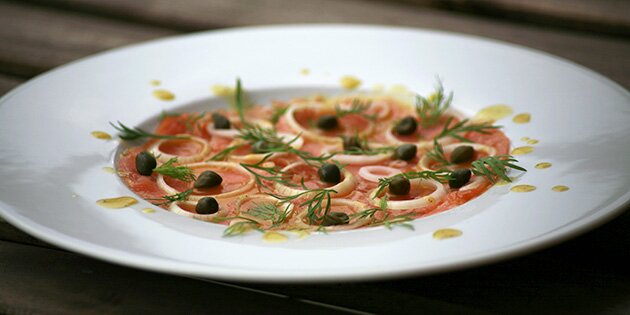 Retten er perfekt som forret med en skive godt brød og et glas køligt hvidvin