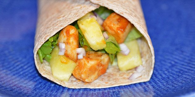 Nem og lækker madpandekage med kylling.