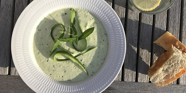 Suppen er ideel som forret eller frokost på en varm sommerdag