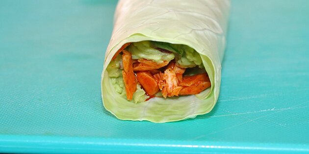 En færdig kålrulle.