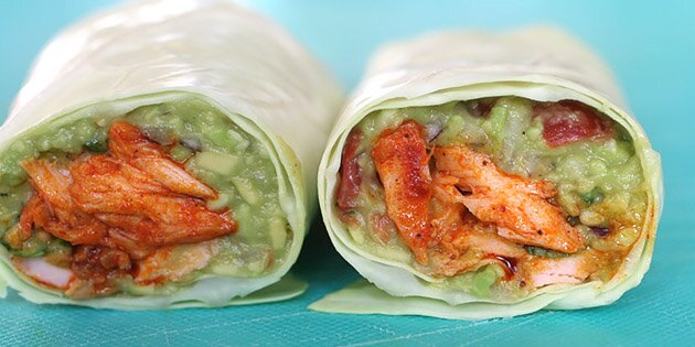 Helt tæt på de sunde kålwraps.