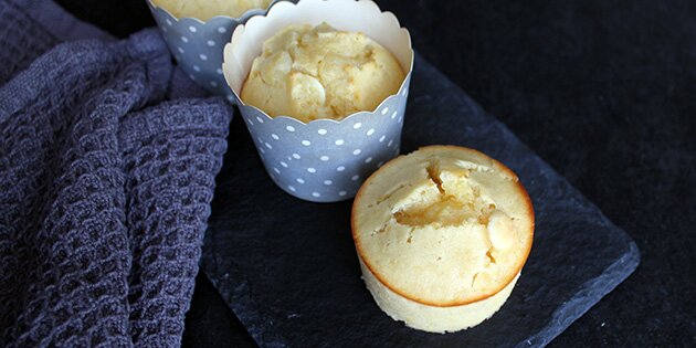 Mhm, citron er bare så lækkert i bagværk - her kombineret med marcipan og hvid chokolade.